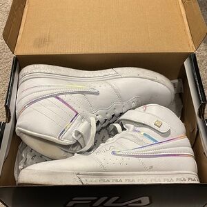 Fila White High-Top Sneakers